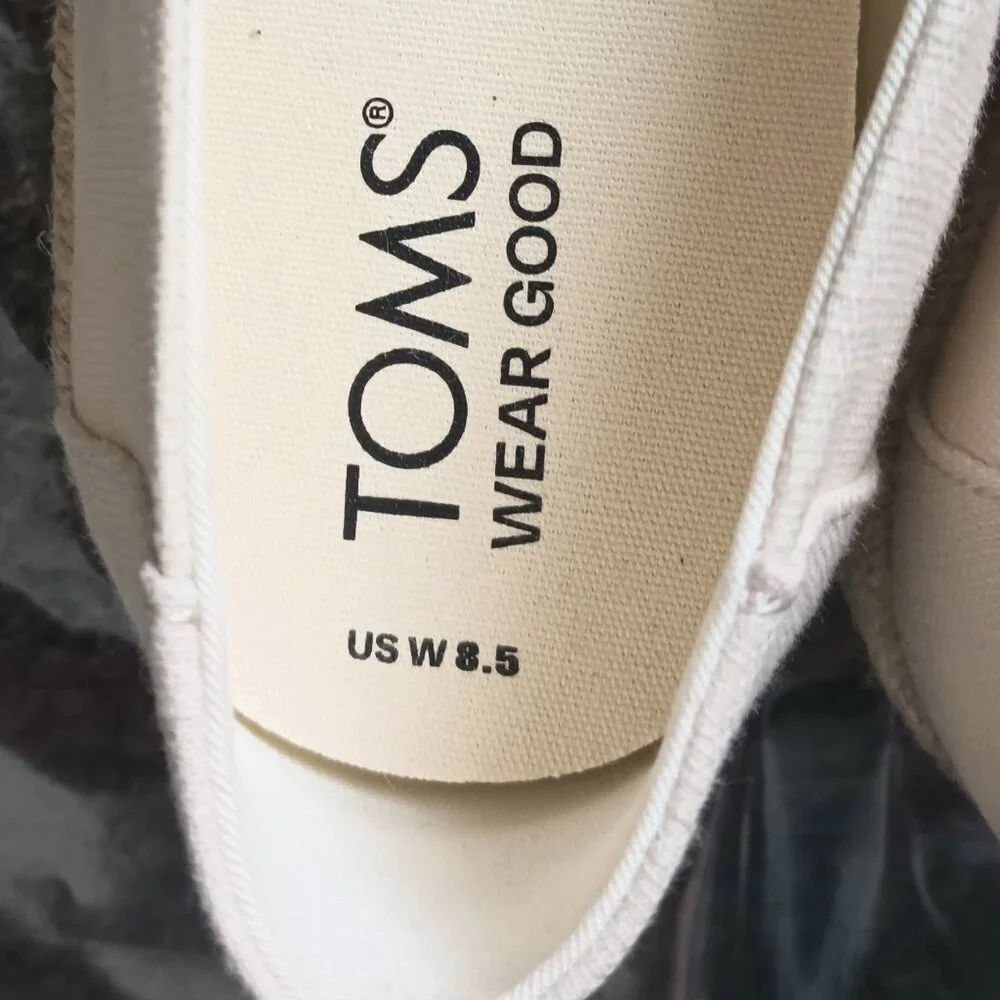 New Toms Espadrille Slip on Flats